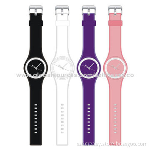 Lady silicone watch with colorful look